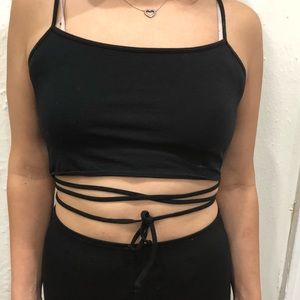 Crop top with strings